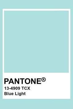 pantone's blue light is shown with the words, 3 - 399 tcx