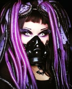 Cybergoth Purple, Cybergoth Makeup, Types Of Goth, Cute Dresses For Party