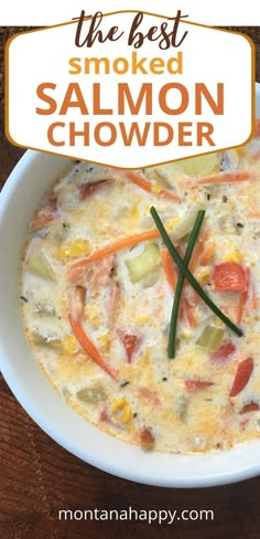 Smoked Salmon Chowder in a White bowl Salmon Chowder Recipe, Smoked Salmon Chowder, Best Smoked Salmon, Easy Soup Recipe, Salmon Soup, Salmon Chowder, Smoked Salmon Recipes, Rustic Recipes, Chowder Recipe