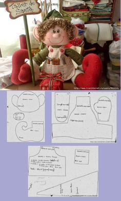 an image of a sewing pattern for a doll