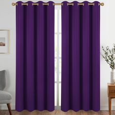 PRICES MAY VARY. Room Darkening/Noise Blocking Curtains- Better Sleep for you Effectively obstruct 85%-99% light benefit from triple weave blackout fabric ( Darker color better for the shading Performance). Help you not be awakened by the first rays of sunlight in the morning or avoid being disturbed by the night street lights and noise. Insulated Blackout Curtains- Keep cool/warm for your house Diraysid thermal blackout curtains with the thermal insulation properties can effectively balance the Curtains Purple, Curtains Long, Christmas Window Decoration, Cozy Environment, Purple Curtains, Night Street, Curtains For Bedroom, Insulated Curtains, Save Electricity