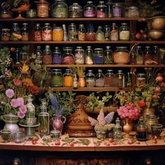 apothecary Moody Apothecary Aesthetic, Herbalist Decor, Dark Apothecary Aesthetic, Witchy Shop Aesthetic, Herbal Witch Aesthetic, Witchy Homestead, Herb Aesthetic, Cottagecore Apothecary, Herbal Apothecary Aesthetic