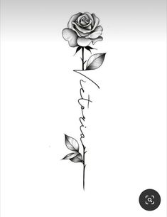 a rose with the word faith written in cursive writing, on a white background