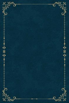 a blue book cover with gold trimmings and an ornate frame on the front