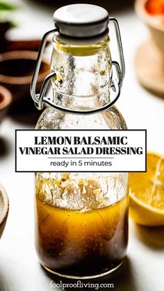 lemon balsamic vinegar salad dressing recipe in 5 minutes