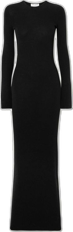 Black Wool, Net A Porter, Women Collection, Luxury Design, Open Back, Porter, Saint Laurent, Cashmere, Maxi Dress