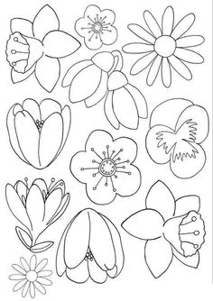 flowers that are drawn in black and white