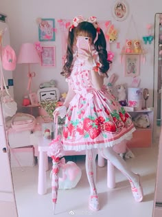 Drawing Aesthetic, Vestidos Color Rosa, Lolita Outfits, Aesthetic Halloween, Pastel Fashion, Kawaii Dress, Kawaii Fashion Outfits, Princess Outfits, Pink Pastel