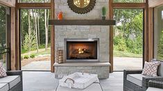 Heatilator Vesper 36 Traditional Outdoor Gas Fireplace With Traditional Concrete Refractory Gas Outdoor Fireplace, Fire Glass Fireplace, Fireplace White, Tongue And Groove Ceiling, Outdoor Gas Fireplace, 100 Series, Glass Fireplace, Outdoor Sauna, Outdoor Refrigerator