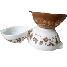 two bowls sitting on top of each other