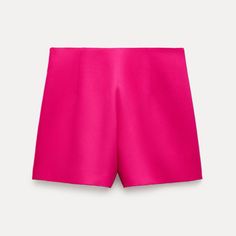 Brand New With Tag - Never Worn Before. In An Amazing, Fun Color! Shorts With A High Waist And Tonal Interior Lining. Side Hidden In-Seam Zip Closure. Chic Pink Shorts, Zara Pink Bottoms For Summer, Zara Pink Summer Bottoms, Zara Pink Shorts For Summer, Zara Pink Summer Shorts, Pink High-waisted Shorts For Party, Chic High-waisted Pink Shorts, Chic Pink Fitted Shorts, Chic Pink Short Bottoms