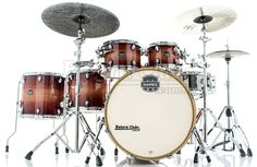 an image of a drum set with cycs and snarens on white background