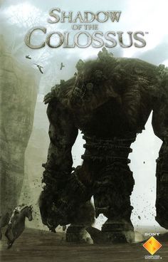 the shadow of the colossus movie poster with an image of a giant monster