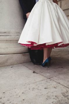 Low Key Portraits, Wedding Dresses 50s, Wedding Shoes Vintage, Rockabilly Wedding, Wedding Shoes Low Heel, Tea Length Wedding, Pnina Tornai, Tea Length Wedding Dress, 50 Style