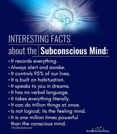 Subconscious Mind Power, Spiritual Psychology, Numerology Life Path, The Subconscious Mind, Psychology Fun Facts, Spirit Science, Mind Power, Mindfulness Journal