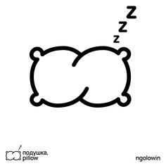 a sleeping bear icon in black and white