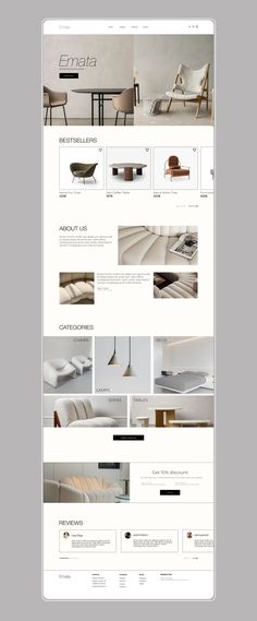 an image of a website design for furniture store