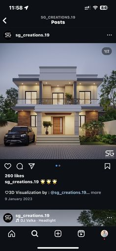 an image of a modern house on the app store's iphone screen, which is also available for purchase