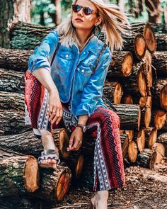 F-it-ASHION (polish fashion blogger) in Charlotte Festival Bell Bottoms from BOHOGINI. Hippie Style, Flare Pants, Bell Bottoms