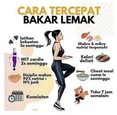 a woman doing yoga poses with the words cara tercepat bakar lemak