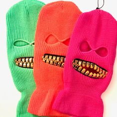 Ski Mask With Gold Teeth Zipper Mouth Zefstyle Grill Teeth | Etsy Grill Teeth, Balaclava Men, Trouble Boy, Mouth Grills, Goth Hat, Mask Creepy, Zipper Mouth, Men Costume, Hallowen Costume