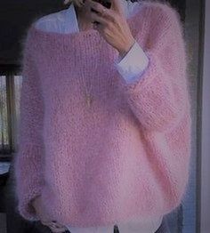 Mohair Sweater Pattern, Pull Mohair, Mohair Knit, Pattern Knitting, Loose Knit Sweaters, Winter Pullover, Mohair Cardigan, Comfortable Sweater, Lace Sweater