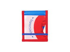 a red, white and blue card holder