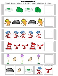 the printable worksheet for dr seuss's hat