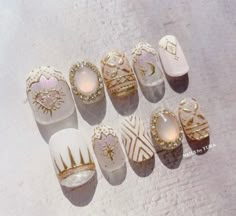 Art Nouveau Nails, Arabian Nails, Moroccan Nails, Arab Nails, Royalty Nails, Rococo Nails, Vintage Nail Art