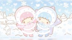 twin stars banner Twin Stars Pfp, Little Twin Stars Christmas, Little Twin Stars Icon, Kiki Little Twin Stars, Christmas Backrounds, Stars Banner, Cute Twitter Headers, Star Banner, Pink Laptop