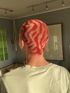 Buzzcut Art, Dyed Buzzcut, Buzz Designs, Fav Hairstyles, Androgynous Hair, Buzzed Hair, Shaved Hair Designs, Zebra Pattern