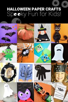 halloween paper crafts for kids that are easy to make