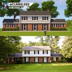 the before and after pictures of a house in minecraft, which has been painted white