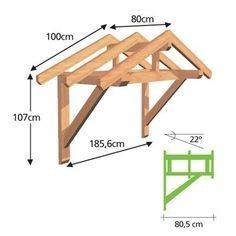 an image of a wooden structure with measurements