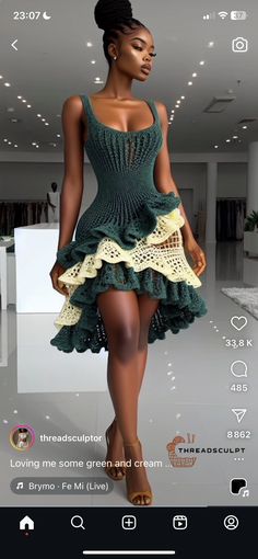 Crochet Outfits, Crochet Wedding Dresses, Knitted Items, Crocheting Ideas, Crochet Wedding, Crochet Inspo, Beachwear Fashion, Manifestation Quotes, Crochet Dress