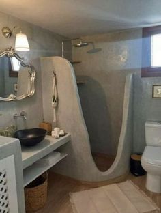 Earthship Bathroom, Modern Cob House, Baños Aesthetic, Bilik Air, Room Minimalist, Interior Design Your Home, Kraf Diy, Bathroom Inspiration Decor