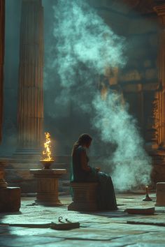 Oracle of Delphi Delphi Aesthetic, The Odyssey Aesthetic, Oracle Delphi, Greek Oracle, Genie Aesthetic, Oracle Of Delphi, Futurism Art, Desert Aesthetic, Artsy Photography