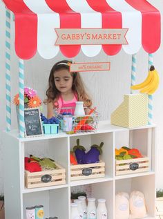 Toy Market, Play Market, Play Kitchens, Kids Pretend Play, Play Spaces, Toy Rooms, Dramatic Play, Playroom Decor, Play Kitchen