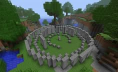 Minecraft Stone Henge, Minecraft Stonehenge, Minecraft Statues, Minecraft Wall, Minecraft Structures, All Minecraft, Minecraft Castle, Minecraft Medieval, Minecraft Plans