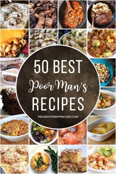 the cover of 50 best poor man's recipes