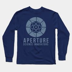 Aperture and Science - Aperture Laboratories - Long Sleeve T-Shirt | TeePublic Cube Design, Tank Top Hoodie, Long Sleeve T Shirts