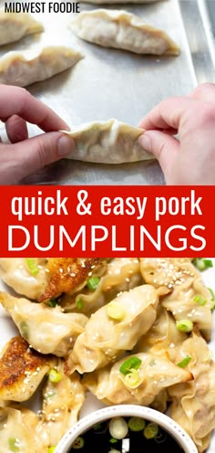 dumplings are an easy appetizer to make at home, and they're ready in less than 30 minutes