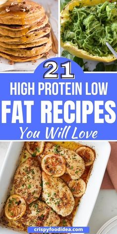 Low Fat Crockpot Recipes, Low Fat Meal Prep, High Protein Low Fat Snacks, High Protein Chicken Recipes, Low Calorie Foods, Low Fat Chicken Recipes, Low Fat Breakfast, High Protein Recipes Dinner