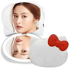 Impressions Vanity hello kitty kawaii battery travel makeup mirrors such magic while on vacation or on your way to work, you can even slip it in your purse. This portable mirror features energy-efficient LED lighting that simulates daylight for better color accuracy and will never need bulb replacement. Our magnifying mirror with light turns on or off with a simple tap on the touch-sensitive switch that comes with a dimmer switch to adjust the brightness. The travel mirror is equipped with a 2x Vanity Hello Kitty, Travel Size Makeup, Travel Makeup Mirror, Hello Kitty Videos, Hello Kitty Purse, Portable Mirror, Impressions Vanity, Travel Size Beauty Products, Led Makeup Mirror