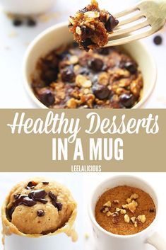 healthy desserts in a mug