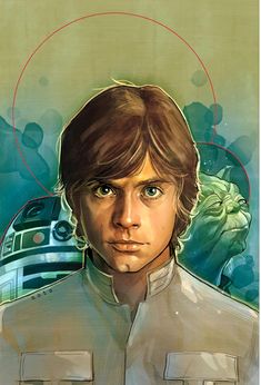 a star wars movie poster with the character luke sky walker on it's face