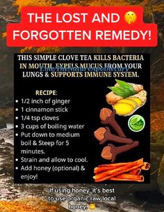 Clove Tea, Healing Tea, Food Health Benefits