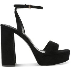 As one of the most iconic brands in the footwear industry, Steve Madden offers the trend you're looking for at an accessible price point. *True to size*Elevate your look in the Lessa heeled sandals by Steve Madden. Featuring either Suede or Leather uppers depending on color chosen, it flaunts an ankle wrap platform construction and tall block heel. Their padded footbeds offer day to night comfort. Synthetic outsoles.Style: LESSA Manufacturer: Steve Madden Suggested Price: $109.95 Style Type: Hee Block Heel Platform Sandals, Platform Block Heels, Leather Heels Sandals, Black Suede Heels, Chunky Block Heels, Block Heels Sandal, Suede Heels, Womens Heels, Platform Heels