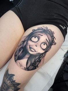 #CoolTattoos #TattooArt #InkMaster #TattooDesigns #InkedUp #TattooLovers #InkInspiration #TattooIdeas #CreativeInk #TattooStyle Corpse Bride Tattoo Design, Sally Tattoo Tim Burton, Emily Corpse Bride Tattoo, Bride Tattoo Ideas, Corpse Bride Tattoo Ideas, Gothic Quotes, Bride Tattoo, Tattoo Perna