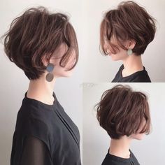 Popular Short Haircuts, Hair Crochet, Messy Short Hair, Short Hairstyles For Thick Hair, Japanese Hairstyle